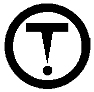 Un symbole pour un danger associé à des matières ayant d’autres effets toxiques, décrit par une esquisse d’un cercle contenant la lettre T avec une base conique inversée situé au-dessus d’un cercle noir.
