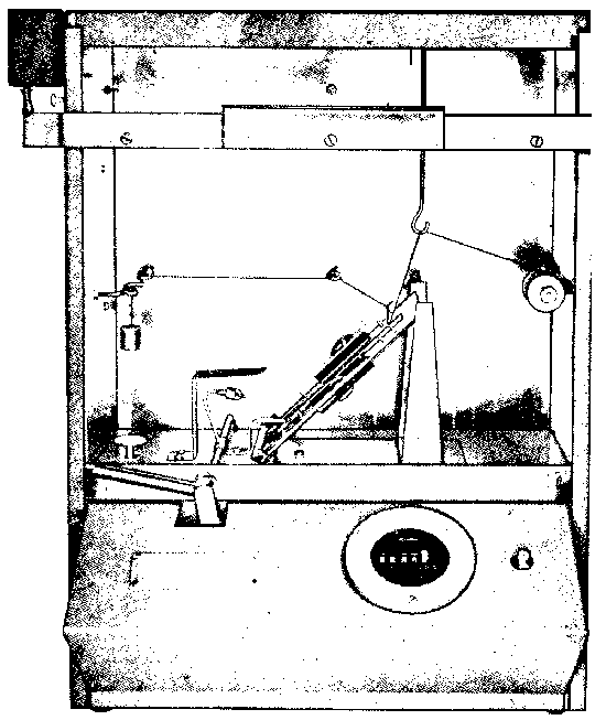 Photograph of flammability tester.