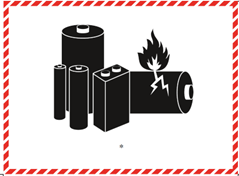 Description de la marque pour les piles au lithium.